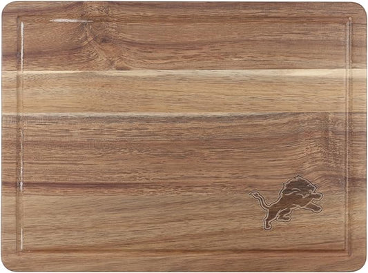 The Memory Company Officially Licensed NFL Acacia Cutting Board – 11.7" x 15.7" Durable Wood Chopping & Serving Board with Team Logo