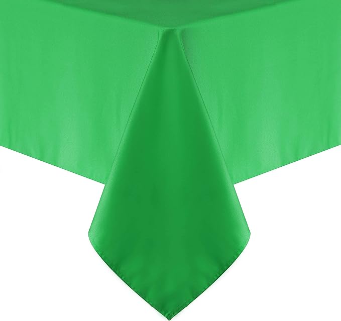 Obstal 210GSM Square Green Table Cloth, Christmas Decorations Waterproof Tablecloth, Table Cover Protector for Holiday Party Use (Green,54 x 54 Inch)