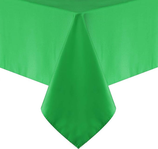 Obstal 210GSM Square Green Table Cloth, Christmas Decorations Waterproof Tablecloth, Table Cover Protector for Holiday Party Use (Green,54 x 54 Inch)