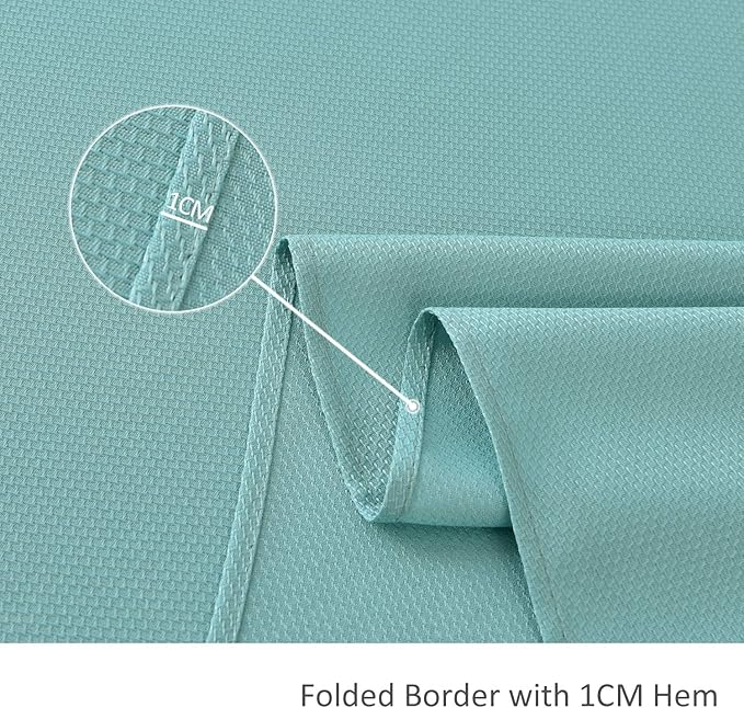 maxmill Textured Rectangle Tablecloth, Wrinkle Free Spill Proof, Soft Jacquard Table Cloth for Buffet Banquet Parties Event Holiday Dinner, Indoor and Outdoor Use, 60 x 84 Inch Turquoise