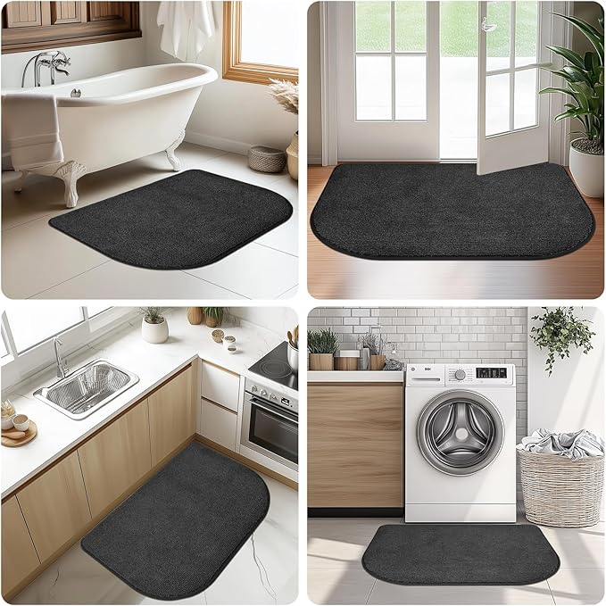 Washable Kitchen Rug 24" x 70" / 60cm x 180cm, Non Slip Kitchen Mat for Floor, Absorbent Indoor Entryway Runner Rug for Laundry, Bathroom, Bedroom (Roll Packing)