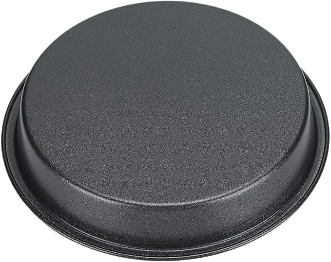 TOPINCN Pizza Pan,2Pcs Non Stick Pizza Pan Deep Thickened Carbon Steel Baking Pan for Kitchen Bakery(6 inches)