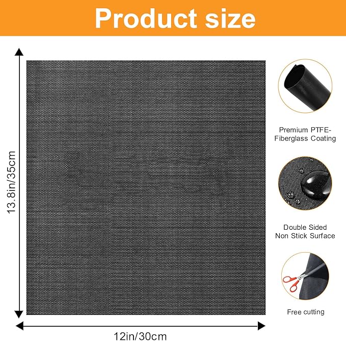 GWYSY Oven Liners for Bottom of Oven, 13.8"x12" Reusable Non-Stick Heat Resistant Accessories Mat for Emeril Lagasse Dual Zone 360 Air Fryer Oven 25 QT Extra Large and more, 4 Pack