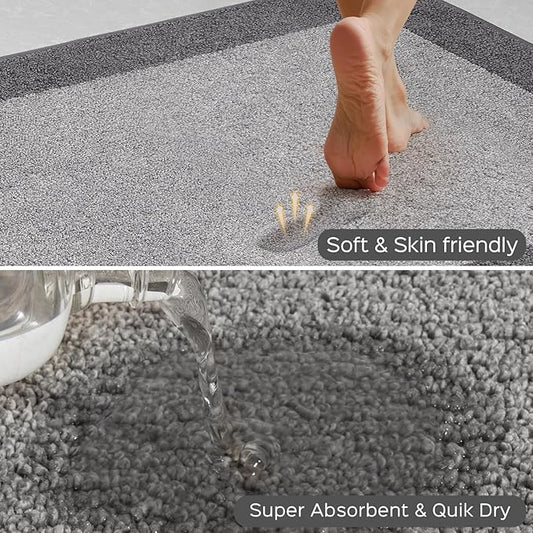 Machine Washable Kitchen Rug 24" x 84", Non Slip Kitchen Mat for Floor, Absorbent Entrance Runner Rug for Bedroom, Hallway, Bathroom, Door (Roll Packing)