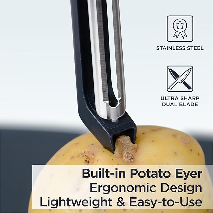 Deiss PRO Lemon Zester Deiss PRO Premium Swivel Vegetable Peeler Deiss Lux Heavy Duty Pizza Cutter With Wheel Slicer