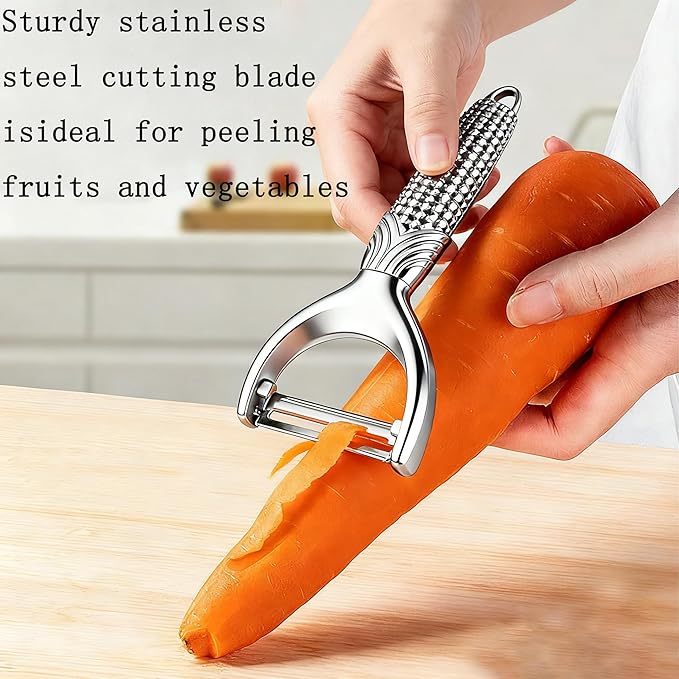 2 Packs Corn Vegetable Peelers for Kitchen,Durable Non-slip Handle Corn Cob Stripper Tool,Dishwasher Safe Kitchen Gadgets,Stainless Steel Sharp Peelers for Veggie,Fruit,Potato,Julienne,Carrot, Apple