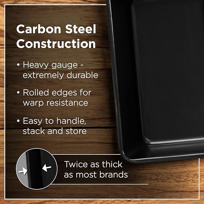 Wrenbury Non Stick Loaf Pan Set, 8 x 4 inch / 9.5 x 5.75 Inch, High Performance Bread Pan, 2-Piece 1lb & 2lb Bread Loaf Pan, Nonstick Carbon Steel Bakeware Baking Pan, Set of 2