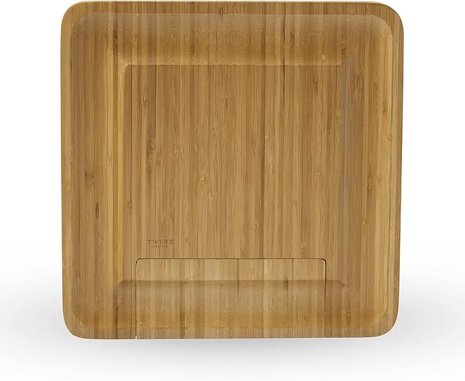 Twine Four Piece Bamboo Knife Set Wood Cheese Boards, Natural,10162