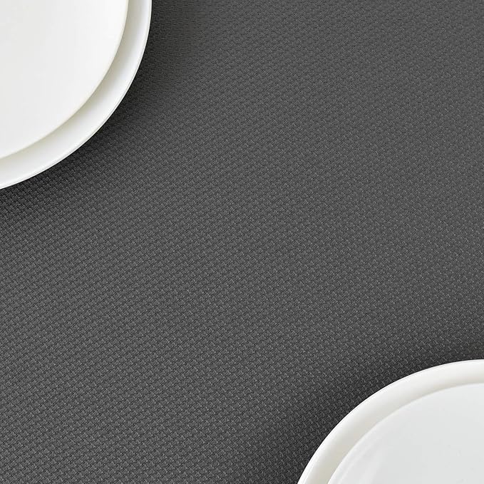 maxmill 2 Pack 60 x 84 Inch Charcoal Textured Rectangle Tablecloth Water Resistant Wrinkle Free Spillproof, Soft Jacquard Table Cloth for Banquet Parties Event Holiday Dinner, Indoor and Outdoor Use