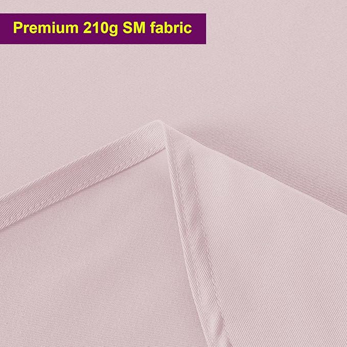 Obstal 210GSM Round Table Cloth, Oil-Proof Spill-Proof and Water Resistance Microfiber Tablecloth, Decorative Fabric Circular Table Cover for Outdoor and Indoor Use (Dusty Pink, 108 Inch Diameter)
