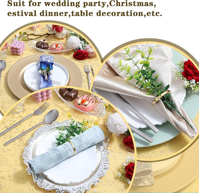 150Pcs Gold Napkin Rings Bulk, Elegant Thanksgiving & Fall Napkin Rings, Servilleteros para Mesas for Weddings, Parties, Dinners