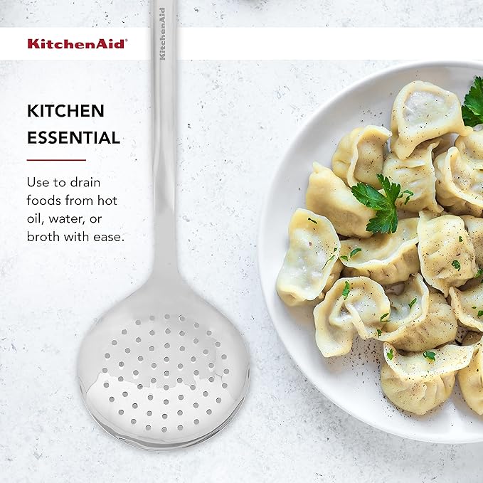KitchenAid Premium Strainer with Hang Hook, 14-Inch, Stainless Steel
