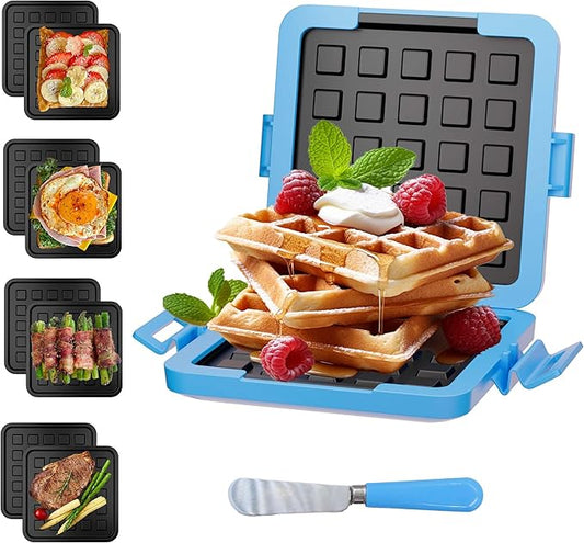 Microwave Grilled Cheese & Breakfast Maker - Fast Cook Waffle, Panini & Sandwich Press (<5 Min), Microwave Cookware, Dishwasher Safe,Easy Clean