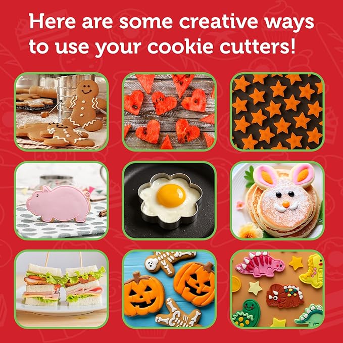 Gingerbread Man Cookie Cutter Set (Gingerbread Man 3 Piece), Premium Food-Grade Stainless Steel, Dishwasher Safe