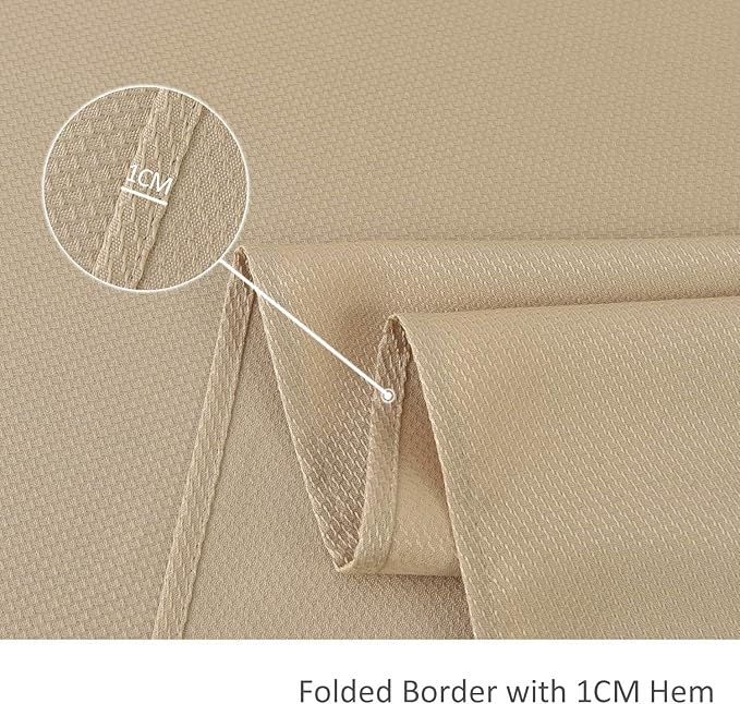 maxmill Textured Tablecloth Stain Resistant Waterproof and Wrinkle Resistant Washable Table Cloth, Fabric Table Cover for Dining Room and Outdoor Use, Rectangle 60 x 120 Inch, Beige