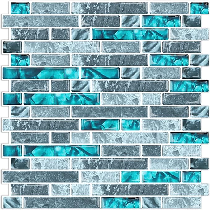 STICKGOO Thicker Design Peel and Stick Tile Backsplash, 12”×12”Stick on Backsplash for Kitchen, Self Adhesive Tile Stickers for Kitchen Backsplash and Bathroom(10 Sheets)