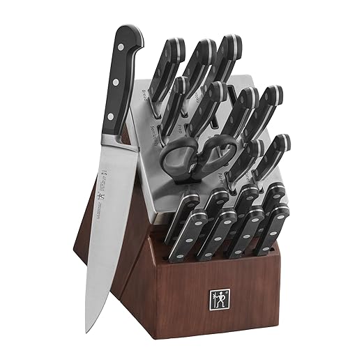 HENCKELS Classic Razor-Sharp 20-Piece Self-Sharpening Knife Set, Chef Knife, Bread Knife German Engineered Informed by 100+ Years of Mastery