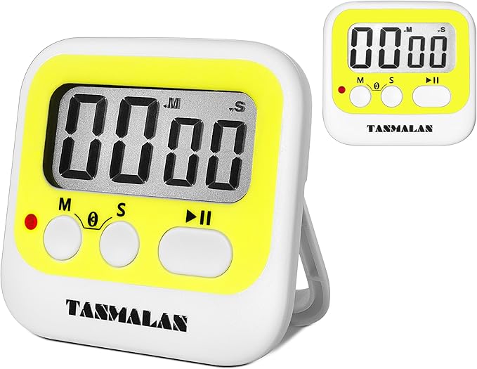 Easy to USE, Digital Timer Kitchen Timer, Magnetic Timer,Tanmalan (6.0-Yellow)