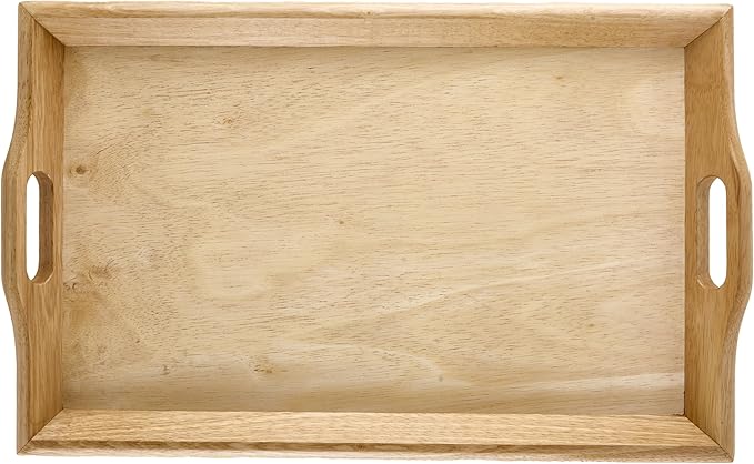 G.E.T. RST-2516-N Natural 25" x 16" Hardwood Room Service Tray Hardwood Room Svc. Trays Collection