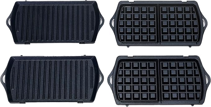 Amazon Basics Waffle, Sandwich Maker and Grill 3-in-1 Black, 700W