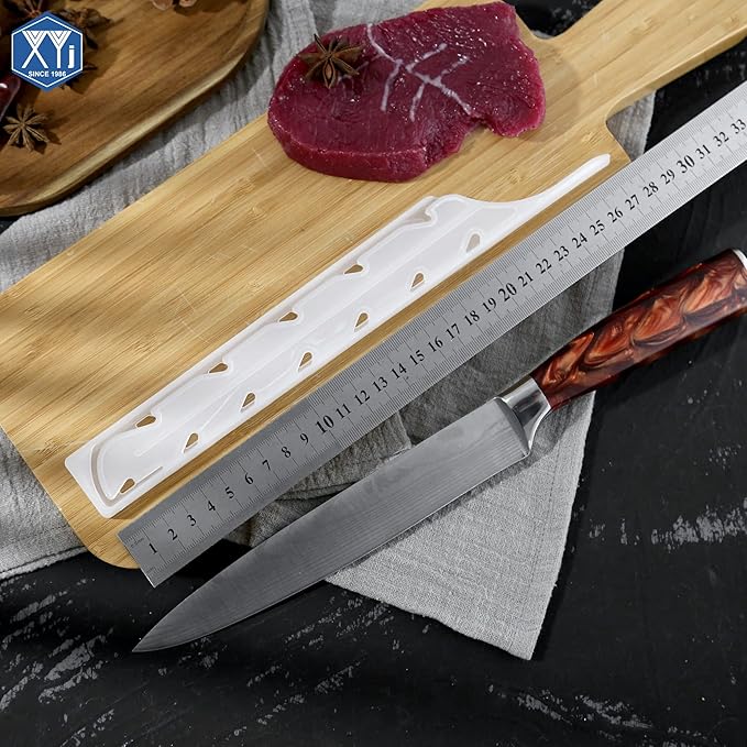 XYJ 2pcs Knife Covers & Sleeves - Universal & Bread Knife Sheaths - Guard & Protectors White Kitchen Cover