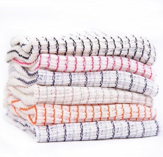 World's Best Kitchen Dish Cloths - Set of 12 Assorted Dishcloths for Washing Dishes - Absorbent Poly Cotton Waffle Weave Dish Rags, Made in USA
