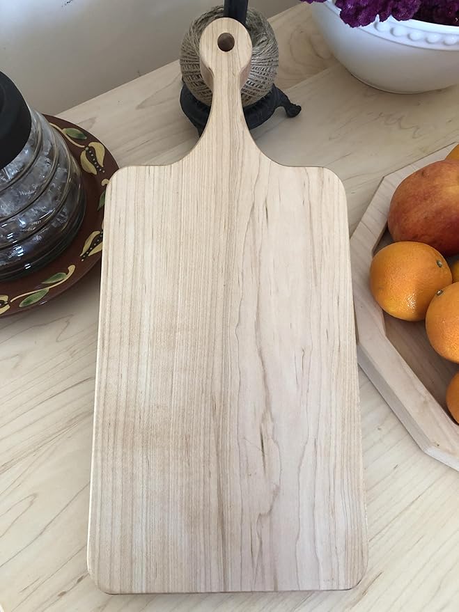 The Joy of Christmas is Family old-fashioned solid maple wood paddle Cutting Board