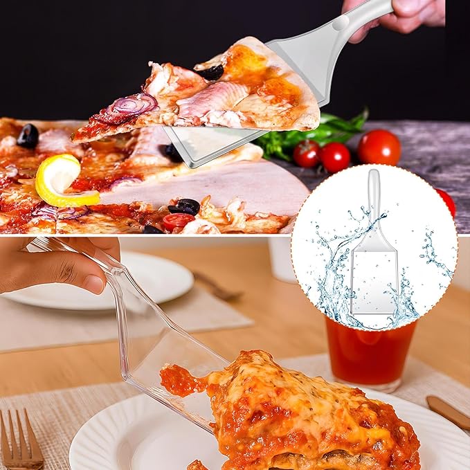 Patelai 20pack Disposable Plastic Serving Spatula Heavy Duty Spatula for Serving, Cutting, and Slicing Pizza, Pastry, and Desserts