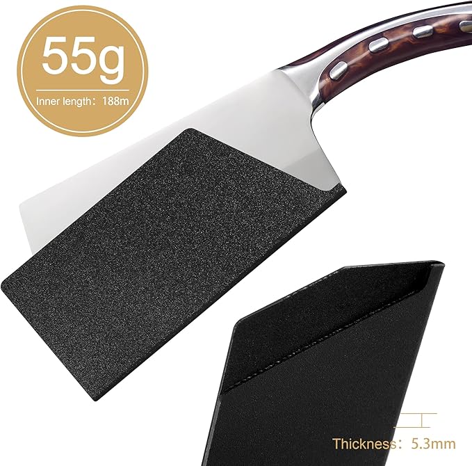 XYJ Universal Knife Edge Guards 2 Pcs ABS Knife Cover Set for Kitchen Sheath Protector