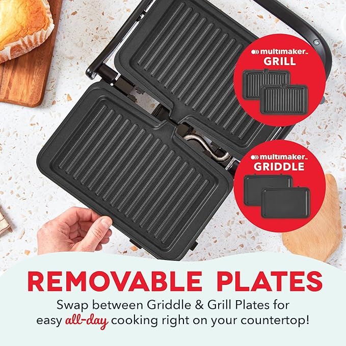 MultiMaker® Flex Press Grill System, Grill + Griddle, Removable Plates - Forged Iron