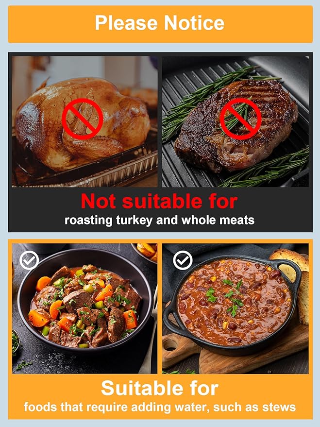 SMARTAKE Electric Roaster Liners, 2 Count Disposable Roaster Liners, Fits 16, 18, 22 Quart Roasters, Roaster Pan Oven Liners Plastic Cooking Bags for Instant Cleanup, 18 x 34 Inch
