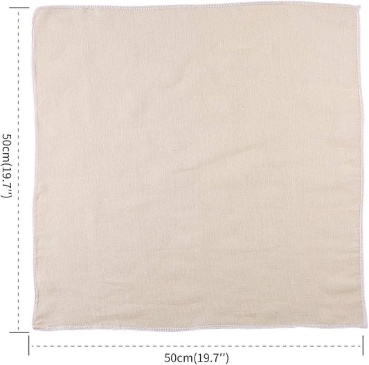 5 Pack Muslin Cloths Reusable for Straining, 100% Unbleached Pure Cotton Cheesecloth, Soft Square Cheese Clothes Weave Fabric Filter for Cooking, Baking (50 x 50 cm Food Strainer Cloth)