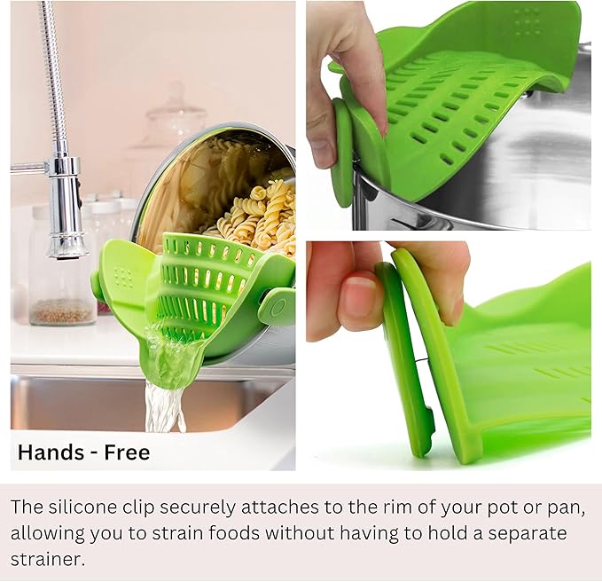 Generic silicone food strainer, Small, Green