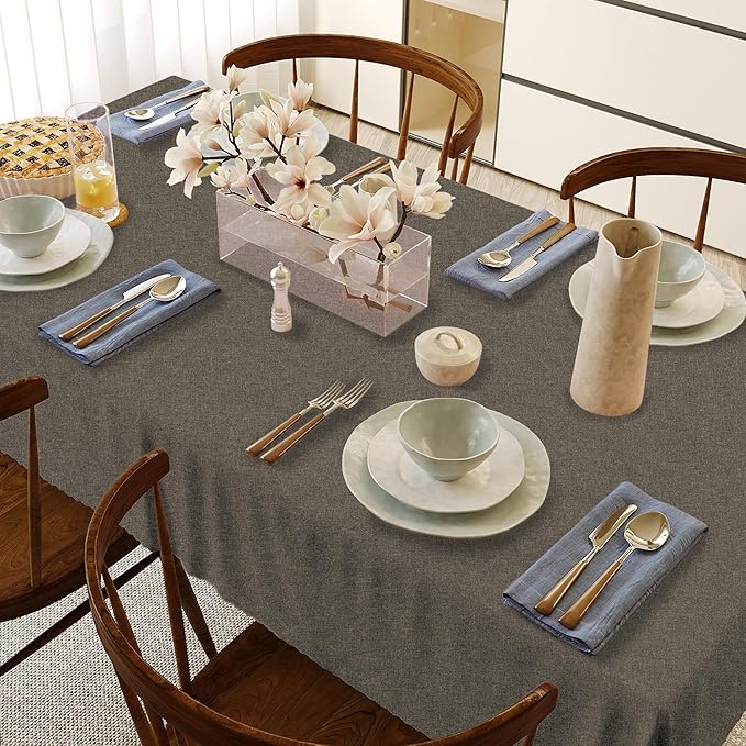 HX&OD Rectangular Tablecloth Cationic Fabric Waterproof Stain Resistant Wrinkle-Resistant for Home/Decoration/Party/Buffet/Wedding/Dining Room/Camping