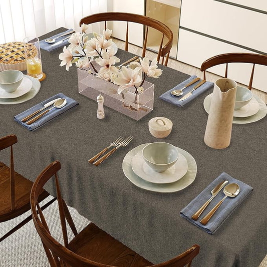 HX&OD Rectangular Tablecloth Cationic Fabric Waterproof Stain Resistant Wrinkle-Resistant for Home/Decoration/Party/Buffet/Wedding/Dining Room/Camping