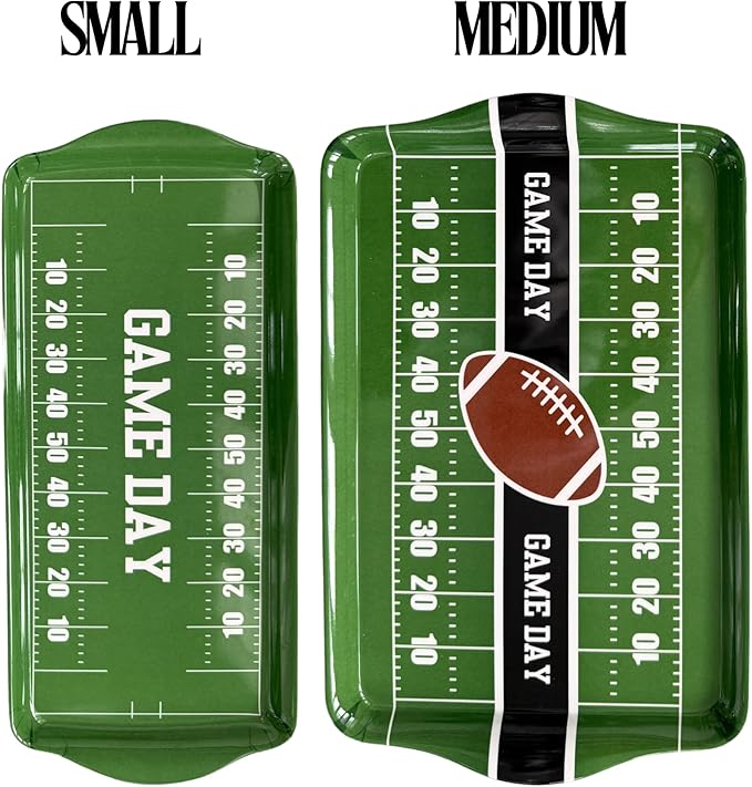 Sprinkles & Confetti Premium Football Melamine Serving Tray Reusable & Durable Platter for Game Day, Tailgates, Birthdays, Sports Parties Ideal for Appetizers, Charcuterie, Cupcakes & Snacks