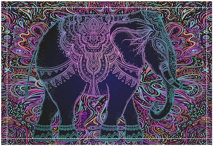 Boho Mandala Placemats Set of 4 Abstract Indian Ethnic Art Printed Dining Table Mats for Restaurant Home Kitchen Holiday Picnic Party Decor 12x18in