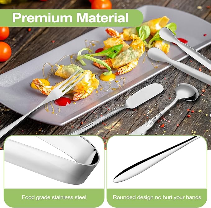 94 Pcs Charcuterie Board Accessories, Stainless Steel Cheese Spreaders Forks Spoons Mini Serving Tongs Honey Dippers Sauce Cups Toothpick Flags Charcuterie Utensils for Pastry Making, Silver