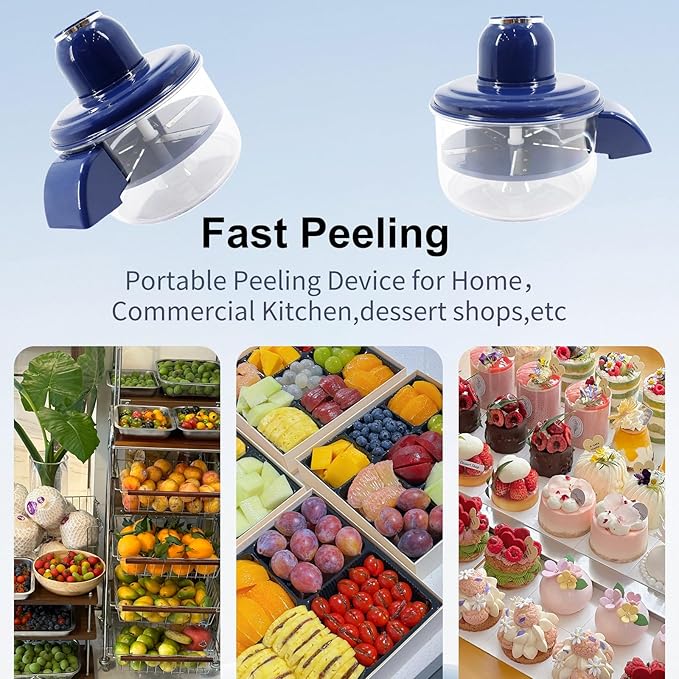 Electric Garlic Peeling Machine,Automatic Garlic Peeler for Grapes Cherry Skin Remover Small Fruits,Rechargeable & Portable Peeling Device for Home & Commercial Kitchen
