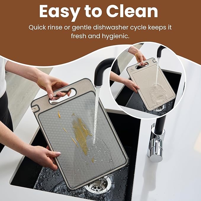 NovaCrest Steel Cutting Boards for Kitchen – Heavy-Duty, Rust-Resistant Cutting Board Stainless Steel – Dishwasher Safe Metal Chopping Board for Kitchen, Meat, Vegetables & More
