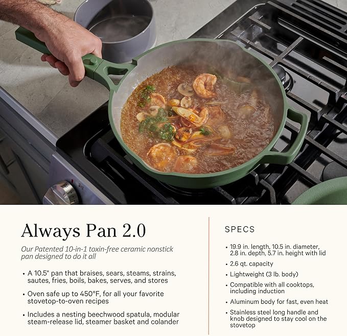 Our Place Ultimate Cookware Set - Complete 18-Piece Set Including the Always Pan, Perfect Pot, and Bakeware Set | Multifunctional, Toxin-Free Nonstick | Replaces 44 Pieces | Char