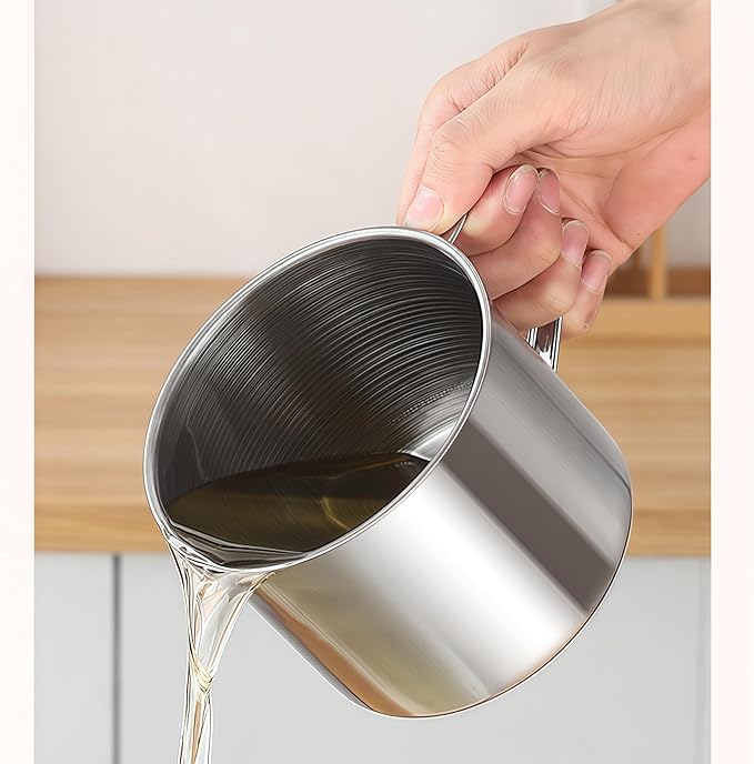 RIIPOO Grease Container for Kitchen, 44oz Bacon Grease Saver with Strainer, 304 Stainless Steel Cooking Oil Container Can, Oil Storage Keeper with Lid