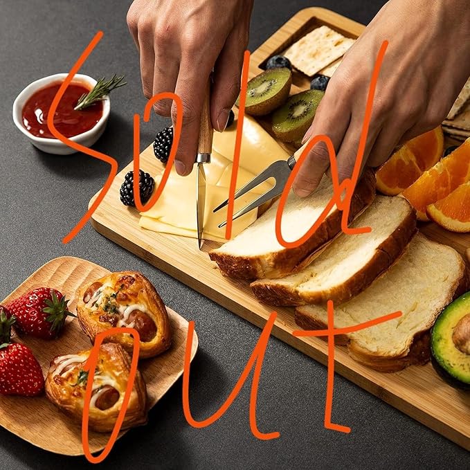 Cutting Board Wood Chopping Board Double Sided Charcuterie Boards Serving Board Kitchen Essential House Warming Hostess Host Gift Serving Tray for Christmas Wedding Birthday Camel