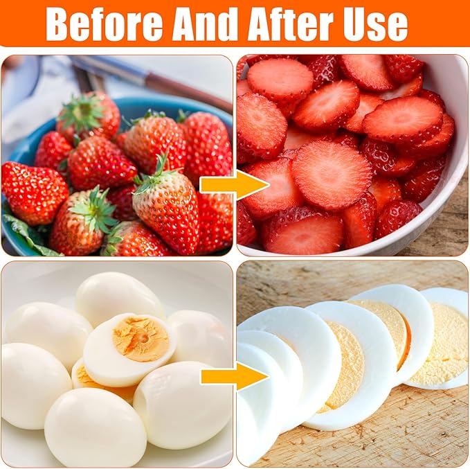 Cup Slicer Fruit, Fast Stainless Steel Vegetable Slicer Portable Strawberry Cutter with Cleaning Brush Handheld Slicing Tool Kitchen Cutting Gadget for Banana Egg Salad