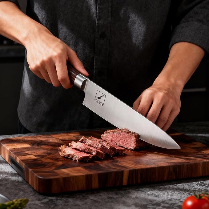 imarku Chef Knife 8 Inch, Professional Kitchen Knife in Japanese HC Steel, Super Sharp Knife With Ergonomic Handle, Cooking Knife With Gift Box, Kitchen Gadgets, Best Gifts for Family and Friends