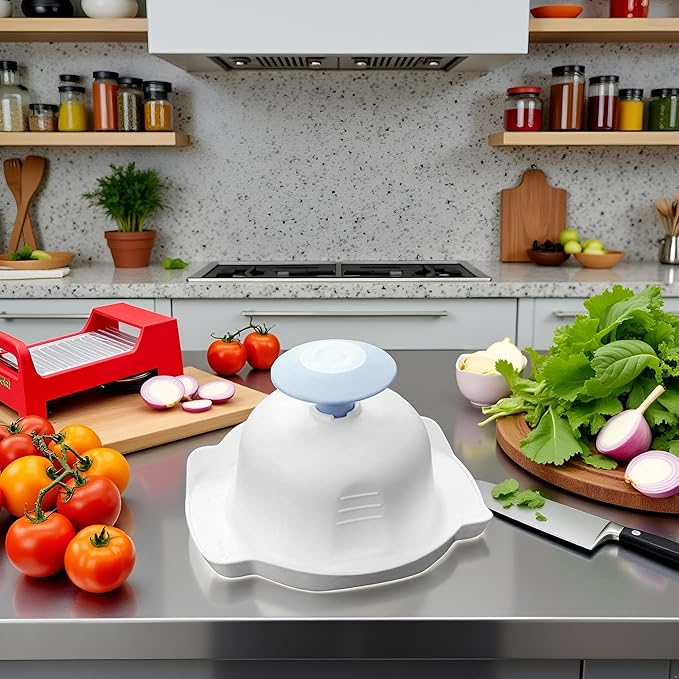 Blue Food Safety Holder for Mandolin Slicer,Finger Anti-Cut Protectors for Vegetable Grater, Peelers and Slicers, Food Slicer Cutter Finger Guard for Mandoline Slicer, Grating and Slicing Tools