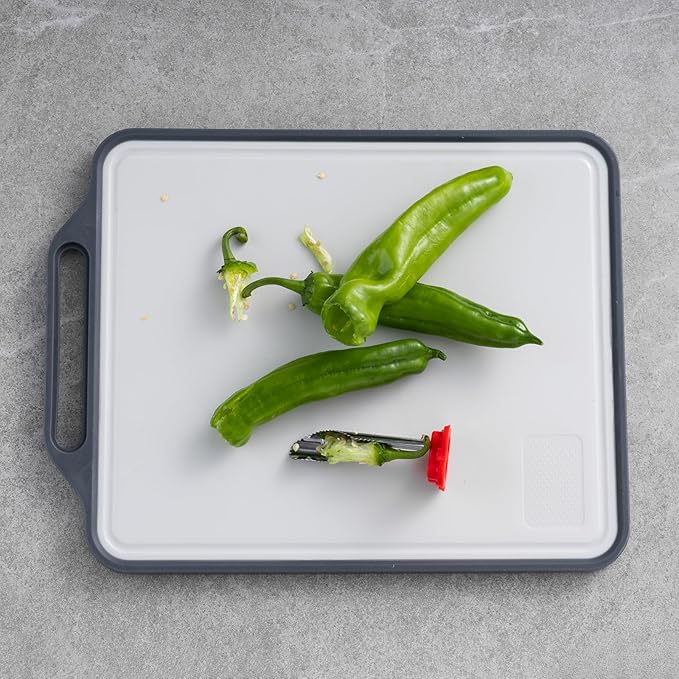 Pepper Seed Corer Remover, Upgrade 2 in 1 Bell Pepper Cutter Quickly Cutting and Deseeding Bell Pepper Corer Tool for Vegetables Kitchen Gadget