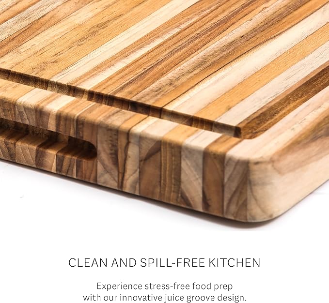 Teakhaus Butcher Block Cutting Board - Large Wooden Cutting Board - Holiday Gift Ideas for Men and Women - Gift-Ready End Grain Wood, Knife Friendly - FSC Certified