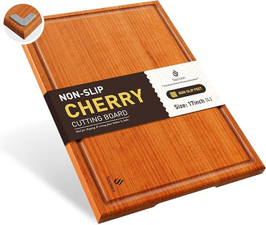 Cutting Board Wood Chopping Board Double Sided Charcuterie Boards Serving Board Kitchen Essential House Warming Hostess Host Gift Serving Tray for Christmas Wedding Birthday Anniversary Orchid Purple