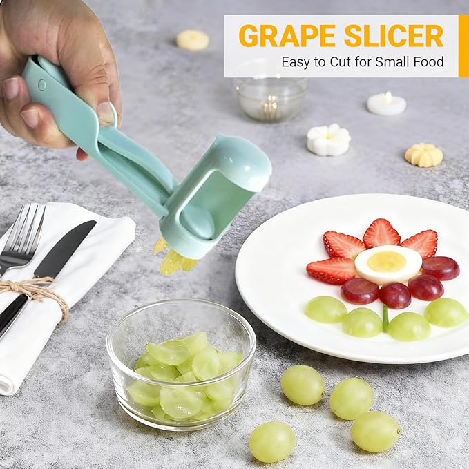 Egg Slicer and Grape Slicer for Fruit Salad, 4 Slicing Modes Slicer, Stainless Steel, Easy Grape and Tomato Slicing, for Grape, Egg, Strawberry,Cherry,Tomato,Send Goods From Local Warehouse